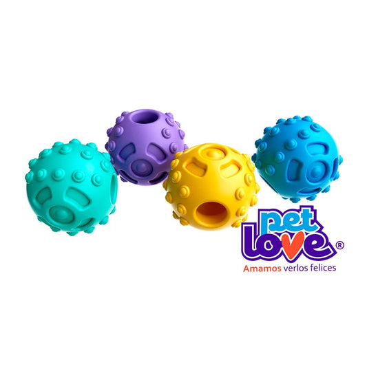 JUGUETE PARA PERRO EN CAUCHO NATURAL PET PELOTA HUECO