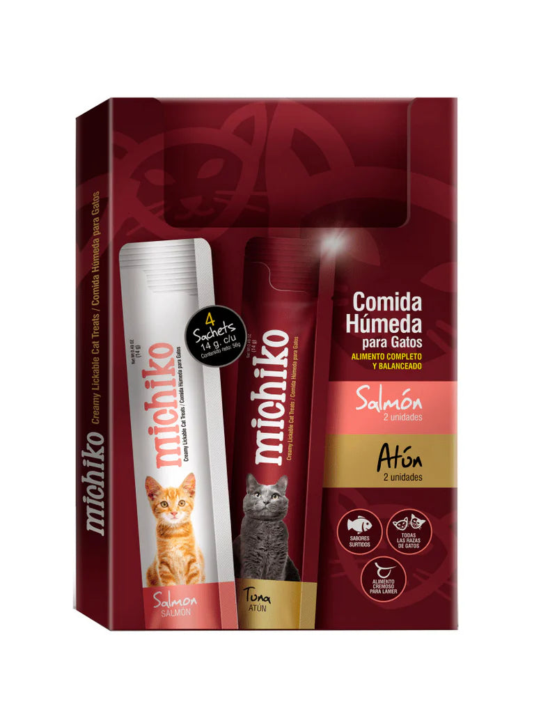 CAJA MICHIIKO ATUN Y SALMON * 4 SACHETS
